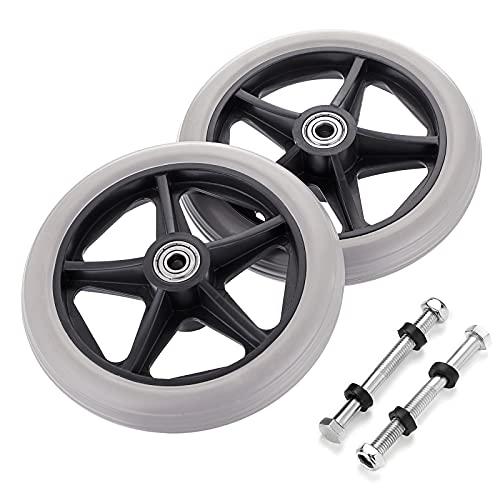 ひでさん用【中古】車椅子キャスターホイールSET・WCR5・100mmゴム新品 BSTKEY 2本セット 車椅子の前輪 キャスター 車椅子用ホイール 前輪交換