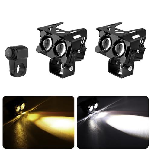 Catland LED バイク ライト ヘッドライト フォグランプ 黄色 