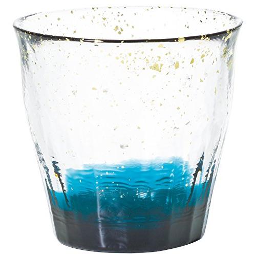 アデリア(ADERIA) 津軽びいどろ 氷華金彩 碧 ロックグラス 300ml 専用
