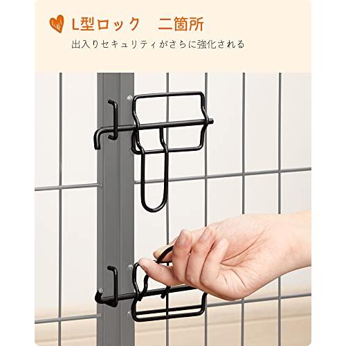 FEANDREA ペットサークル 中型犬用 小型犬用 ペットフェンス 折り畳み
