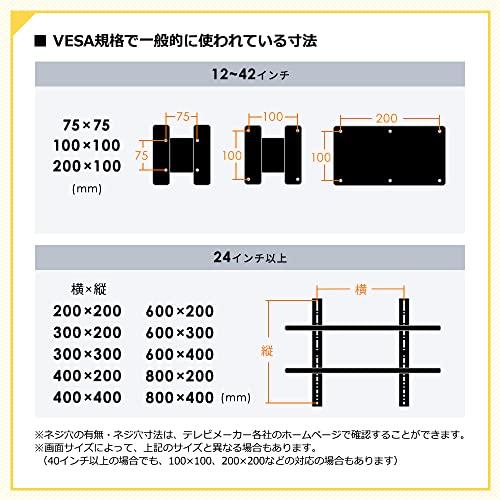 イーサプライ VESA変換プレート 金具 200×200 200×100 アダプタ 拡張 VESA規格 ネジ付 テレビ モニター EEX-VES｜bonnenuit｜06