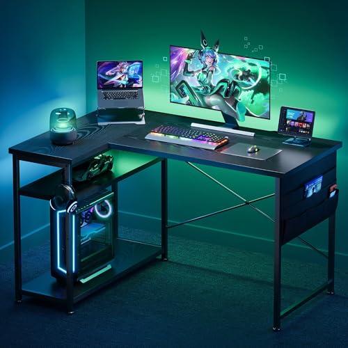 YeTom ゲーミングデスク l字デスク pcデスク 右棚左棚 幅107cm