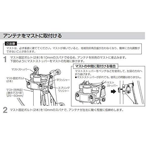 マスプロ電工【4K・8K放送(3224MHz)対応 BS・110°CSアンテナ】BC45RL(BK・ブラック/黒色)｜bonnenuit｜04