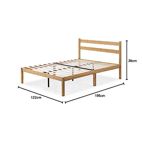 ZINUS 竹製 ベッドフレーム セミダブル メタル&Bamboo すのこ 静音 ベッド下収納 耐久性 通気性 頑丈 スチール | ベッド 組み｜bonnenuit｜08