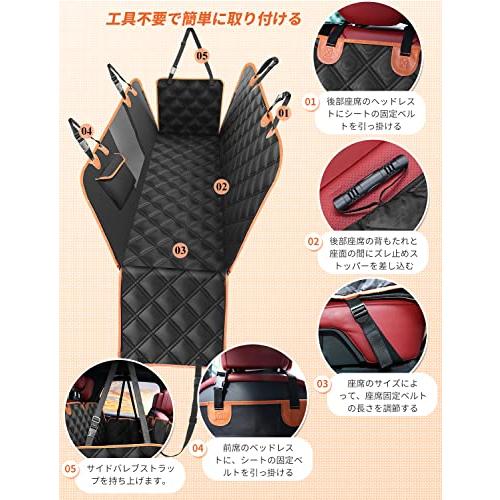 KYG ペット用 ドライブシート 汎用版 全車種 車ペットシート 後部座席 