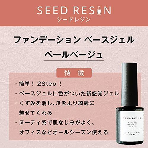 SEED RESIN(シードレジン) ジェルネイル ファンデーションベースジェル10g ＆ ポリッシュノンワイプトップジ｜bonnenuit｜03