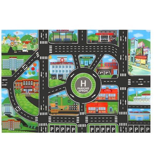 道路 交通 車 マップ プレイシート ミニカー 知育 おもちゃ 子供