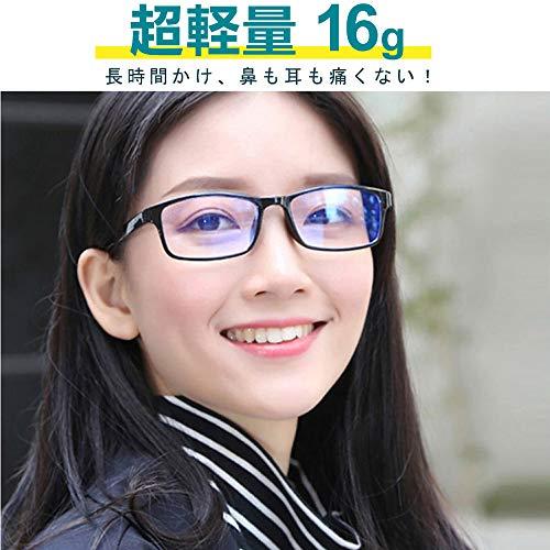 [Dollger] 伊達メガネ メガネ だてめがね メンズ ブルーライトカット メガネ 度なし ブルーライトカット 超軽量16g レディース おしゃれ ブルー |  | 02