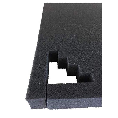篠田ゴムウレタンスポンジ 黒 カット切り込み入り 30mm厚×300