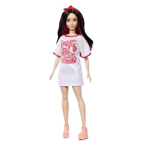 バービー (Barbie) バービー65? ファッショニスタ? Tシャツワンピース? バービー人形 きせかえ人形ハウス 3歳から ホワイト HR