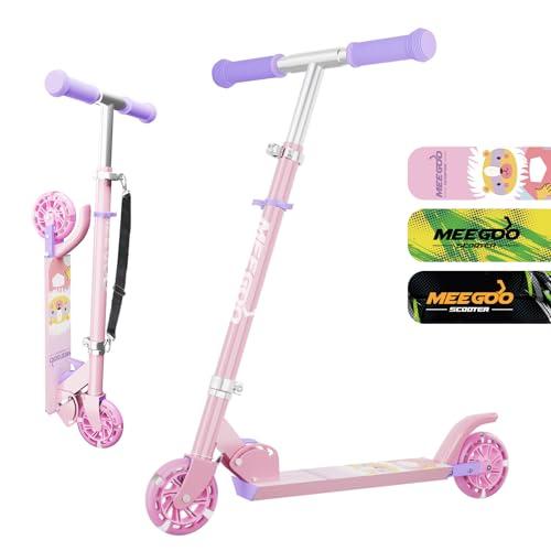MEE GOO アルミキックスクーター キッズスクーター ライトアップ