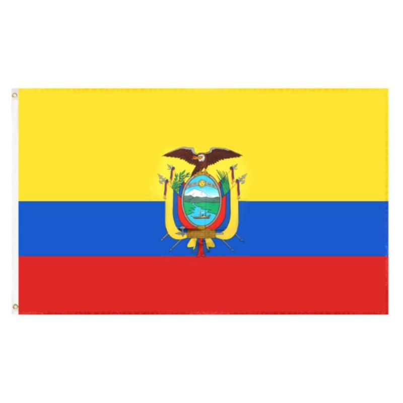 国旗 世界国旗 ハトメ式 フラッグ 90×150cm エクアドル Ecuador