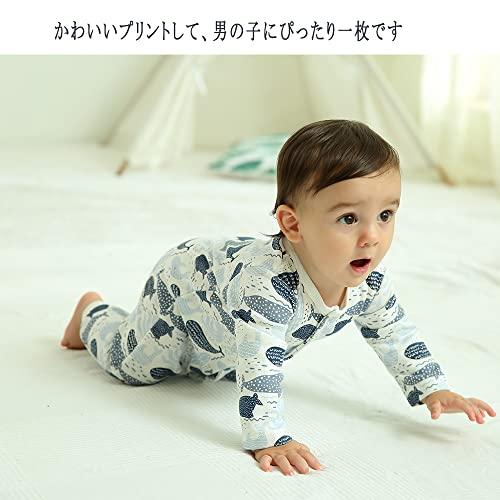 Baby nest ベビー服 長袖 カバーオール ロンパース パジャマ 赤ちゃん 新生児 男の子 北欧風 動物柄 ルーム｜bonnenuit｜05