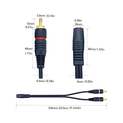 EIGHTNOO RCAケーブル 3.5mm(メス) - 2RCA(オス) ステレオミニプラグ 2