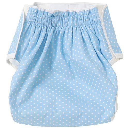 れ*地様 【新品】大人用オムツカバーマジックテープ　犬柄　水色S-Mサイズ れ*地様 【新品】大人用オムツカバーマジックテープ 犬柄 水色