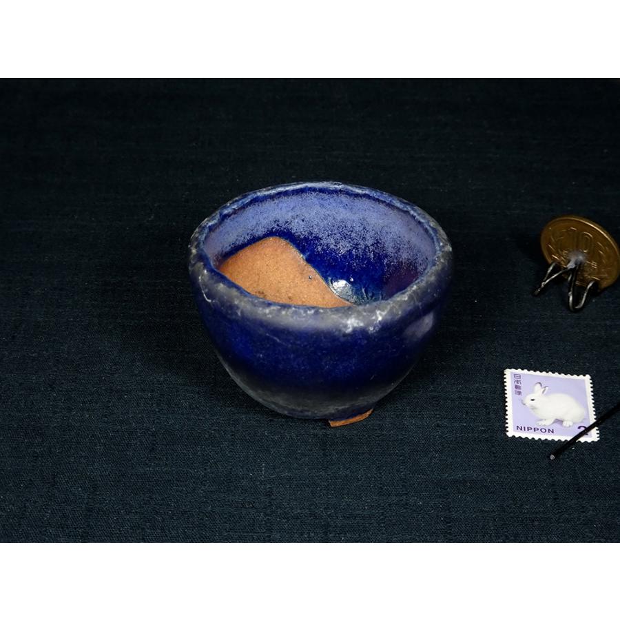 東福寺　瑠璃釉切足丸　　横幅6.2cm_4