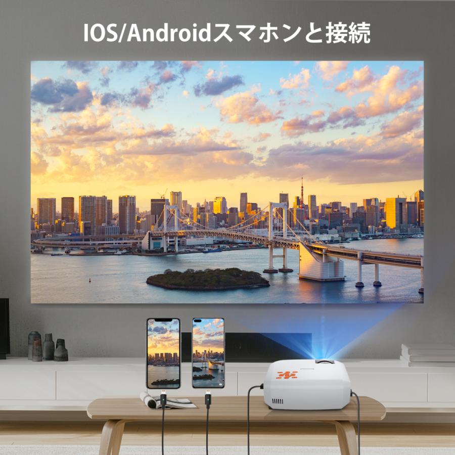 Bonsaii プロジェクター 小型家庭用 リアル720P HIFIスピーカー搭載 LCD投影 162インチ大画面 接続簡単 スマホ/TV Stick/パソコン/DVDプレイヤーなど対応｜bonsaii｜03