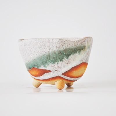 盆栽鉢 4号 白掛三ツ足 幅11cm×高さ7cm : 盆栽妙 ヤフー店 - 通販