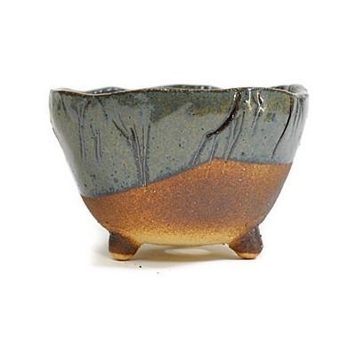 盆栽鉢 4号 生子三足 幅11.5cm×高さ8cm : 盆栽妙 ヤフー店 - 通販