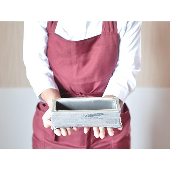 盆栽鉢 6号 いぶし長方 鉢 陶器 グレー : 盆栽妙 ヤフー店 - 通販