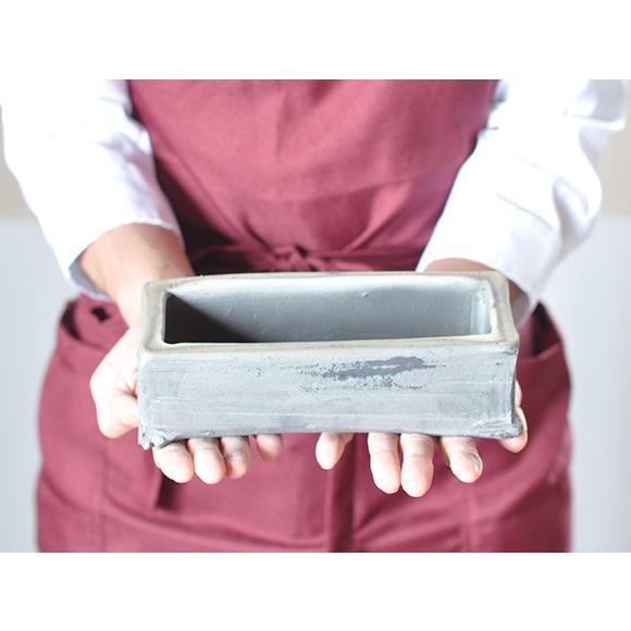 盆栽鉢 6号 いぶし長方 鉢 陶器 グレー : 盆栽妙 ヤフー店 - 通販