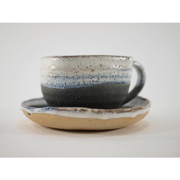 盆栽鉢 3号 黒泥四方コーヒー皿付（大） 陶器 植え替え 鉢 おしゃれ