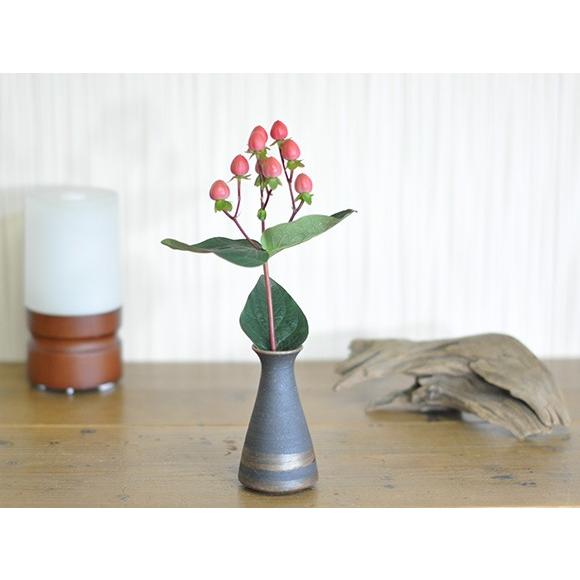 花瓶 一輪挿し 銀嶺ラッパ型ミニ花入 フラワーベース 器 壺 陶器 おしゃれ 小さい シンプル 信楽 300a2384 盆栽妙 ヤフー店 通販 Yahoo ショッピング