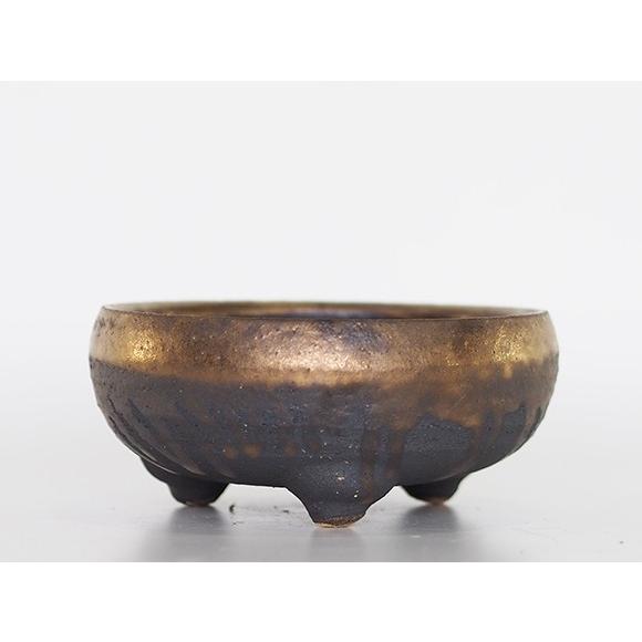 盆栽鉢 受け皿 7号 久庵作 鉄風 陶器鉢 : 盆栽妙 ヤフー店 - 通販