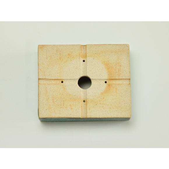 盆栽鉢 山野草鉢 4号 水色 長方形 鉢幅約12cm×奥行約10cm×高さ約4cm