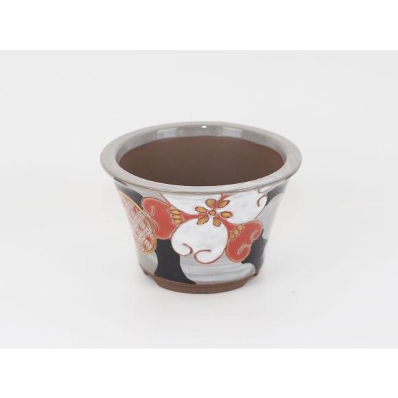 盆栽鉢 九谷焼 色華小紋 4号 幅12.5cm×高さ7.8cm