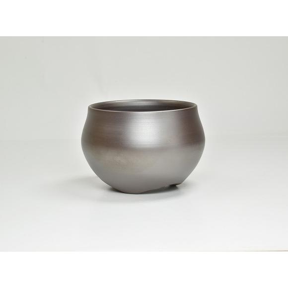 盆栽鉢 潮 3.5号 紫泥 幅10.5cm×高7.5 陶器_2