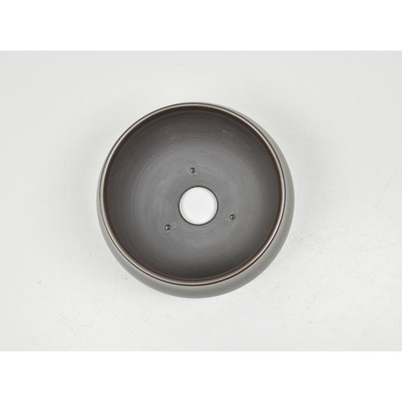 盆栽鉢 潮 3.5号 紫泥 幅10.5cm×高7.5 陶器_3