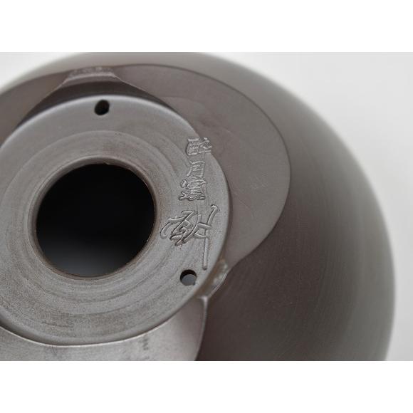 盆栽鉢 潮 3.5号 紫泥 幅10.5cm×高7.5 陶器_5