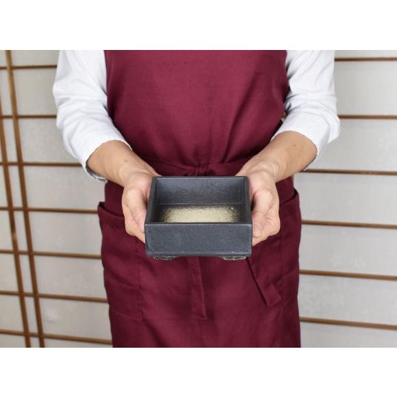盆栽鉢 黒4号 正角鉢 幅16.5cm×高さ5cm 陶器 : 盆栽妙 ヤフー店 盆栽鉢 黒4号 正角鉢 幅16.5cm×高さ5cm 陶器 : 盆栽妙 ヤフー店