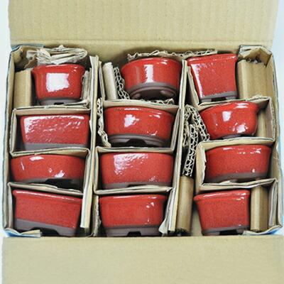 盆栽鉢　上品高級釉薬がけミニ小品盆栽鉢3点/寛/禅昌寺他山野草 茶山 高級盆栽鉢 A3631☆陶器鉢 ミニ盆栽 小品盆栽☆「送料無料
