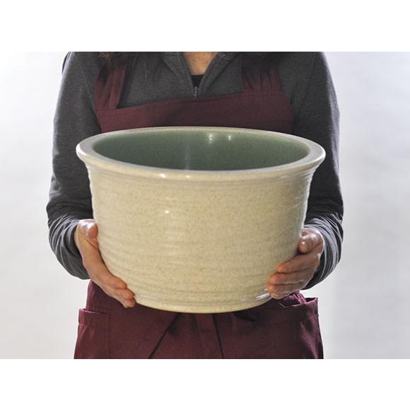 睡蓮鉢 めだか鉢 信楽焼 白かすみひねり水鉢 11号サイズ 自然 水辺 花器 水鉢 めだか 金魚 水生植物 陶器鉢 睡蓮 池 a10 盆栽妙 ヤフー店 通販 Yahoo ショッピング