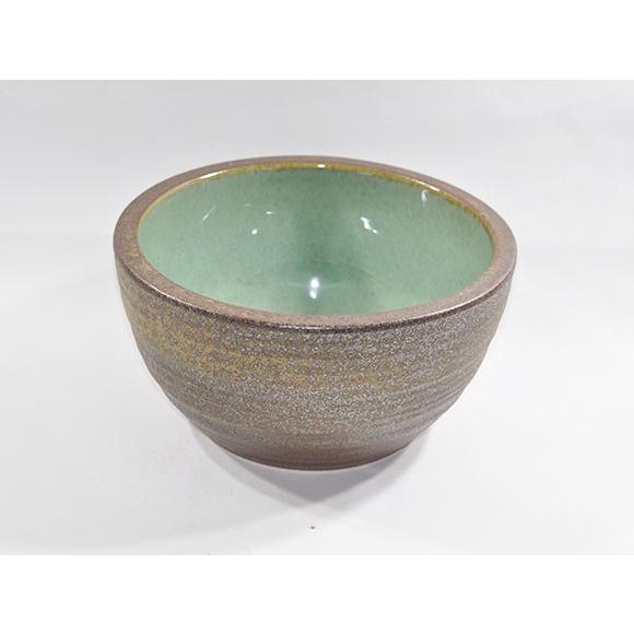 睡蓮鉢 めだか鉢 信楽焼 窯肌ひねりボール水鉢 10号サイズ 自然 水辺