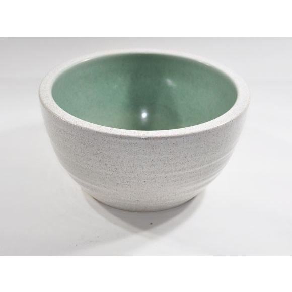 可愛いクリスマスツリーやギフトが 睡蓮鉢 めだか鉢 信楽焼 白かすみボールひねり水鉢 10号サイズ 自然 水辺 水盤 水ばん 花器 水鉢 金魚 水生植物 陶器鉢 池 ビオトープ