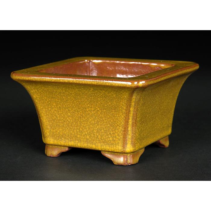 盆栽鉢　希少時代盆栽鉢鶏血黄釉がけ支那鉢和鉢〜亭詳細不明骨董鉢山野草赤い盆栽鉢 盆栽鉢 希少時代盆栽鉢鶏血黄釉がけ支那鉢和鉢〜