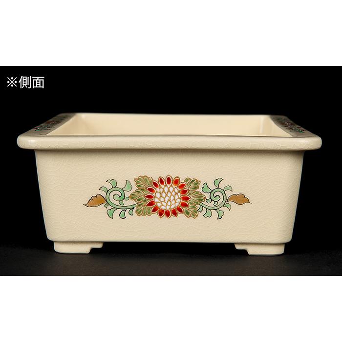 菁山窯 加藤菁山造 色絵『松竹梅文』蓋物 鉢 深鉢 盛器 飾鉢 箱付 沈壽官窯色絵草花長方鉢 盆栽鉢 鉢 植木鉢 盆器 絵付鉢 薩摩 さつま
