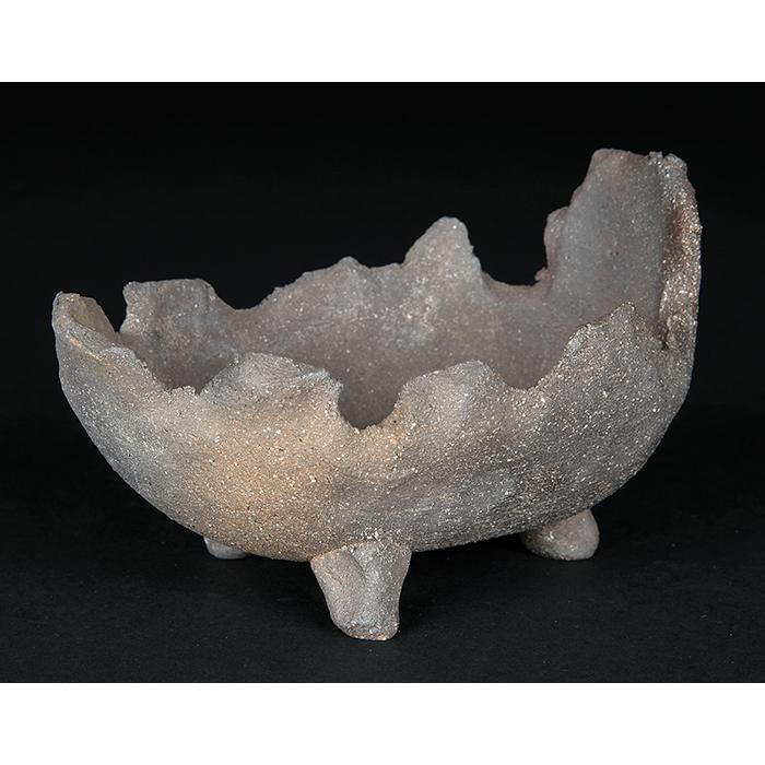 盆栽鉢 山野草鉢 信楽焼窯変くらま風鉢 植木鉢 焼締 5号 16cm 鞍馬石風