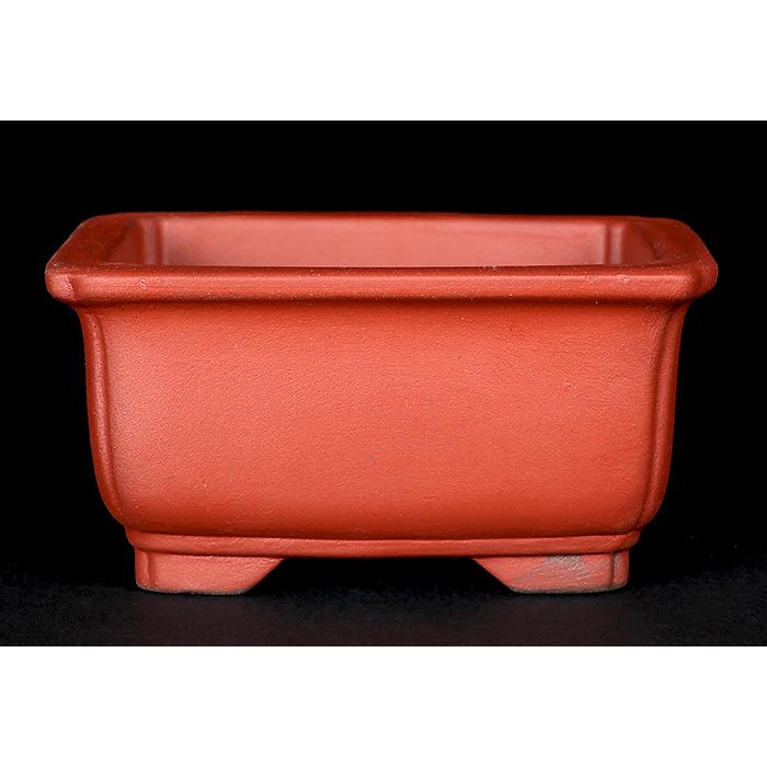 盆栽鉢 植木鉢 瀬戸焼文山窯泥鉢4点セット 泥鉢 焼締 3号 10cm 朱泥 赤