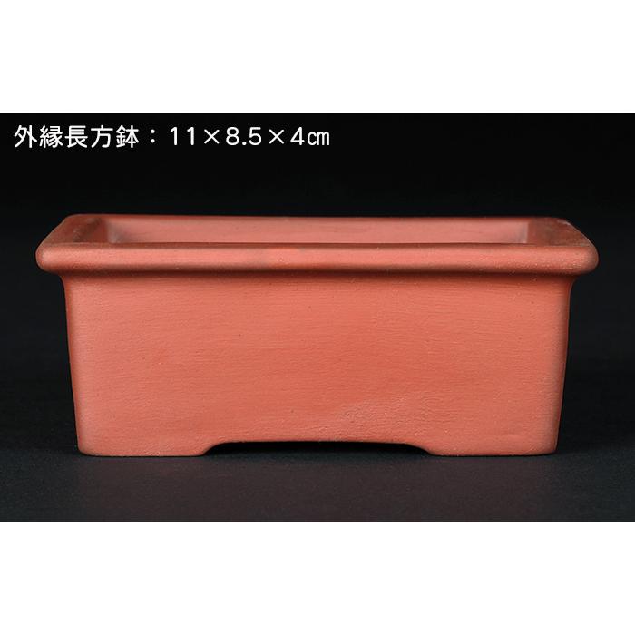 盆栽鉢　⑦2個時代常滑名工泥珠釉がけ朱泥上下鋲打/文山六角鉢ミニ盆栽山野草植木鉢 盆栽鉢 「瀬戸焼文山窯朱泥鉢3点セット」 植木鉢 泥鉢 焼締 朱泥 赤