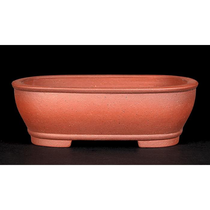 盆栽鉢 銭号撫角長方鉢 常滑 泥鉢 5号 15cm 紫泥 松柏盆栽 小品盆栽