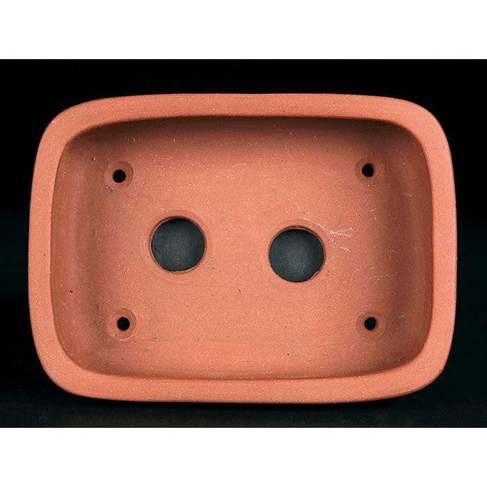 盆栽鉢 銭号胴紐長方鉢 常滑 泥鉢 5号 15cm 紫泥 松柏盆栽 小品盆栽