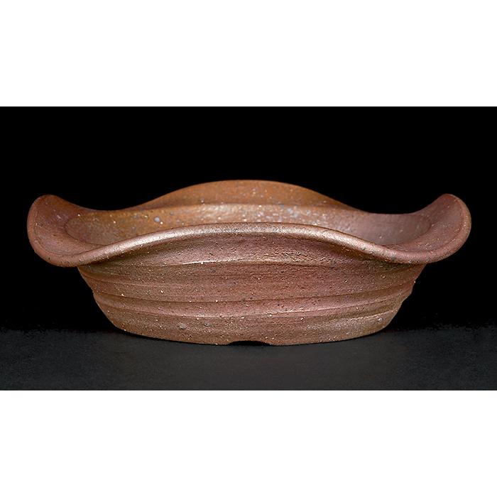 盆栽鉢 凡才外縁丸鉢 南蛮 常滑 7号 文人盆栽 文人木 寄せ植えに最適