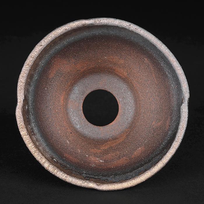 盆栽鉢 信楽焼金彩丸鉢 山野草鉢 4号 12cm 小品盆栽 ミニ盆栽 野草 草