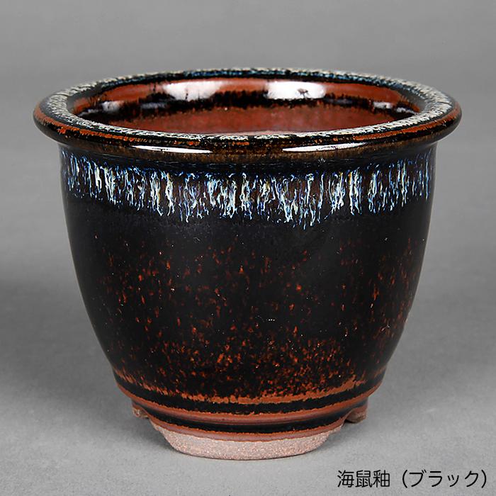盆栽鉢 小石原焼2.5号深外縁丸鉢4点セット 山草鉢 植木鉢 口径8cm 小品