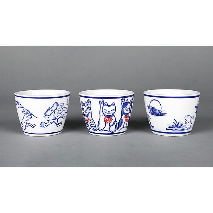南京絵付鉢3点セット 盆栽鉢 植木鉢 盆器 pot bonsaipot 中国鉢
