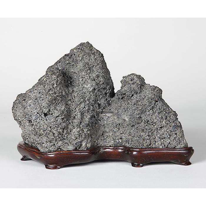 水石 「加茂川石」 盆石 天然石 すいせき 台座付き 現品限り